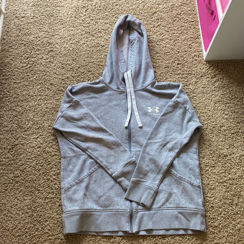 Gray under armor zip up
